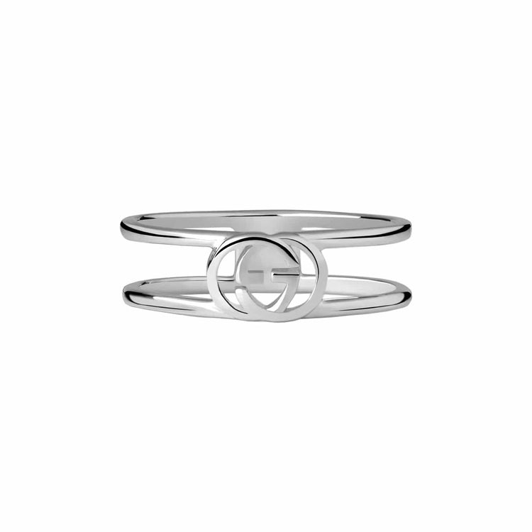 Thin Interlocking G Ring - Gucci- Diamond Cellar