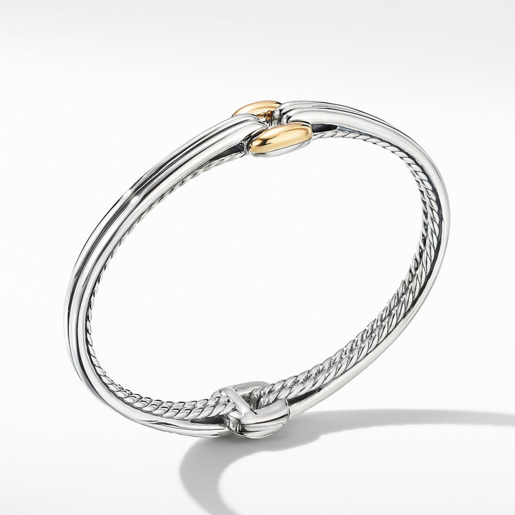 Thoroughbred Center Link Bracelet with 18K Yellow Gold - David Yurman- Diamond Cellar