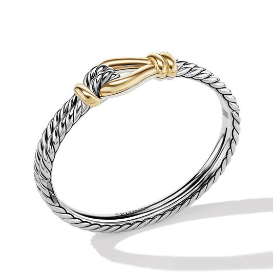 Thoroughbred Loop Bracelet with 18K Yellow Gold - David Yurman- Diamond Cellar
