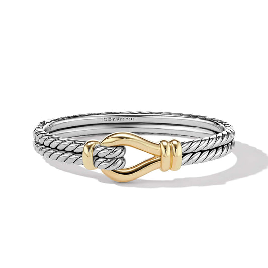 Thoroughbred Loop Bracelet with 18K Yellow Gold - David Yurman- Diamond Cellar