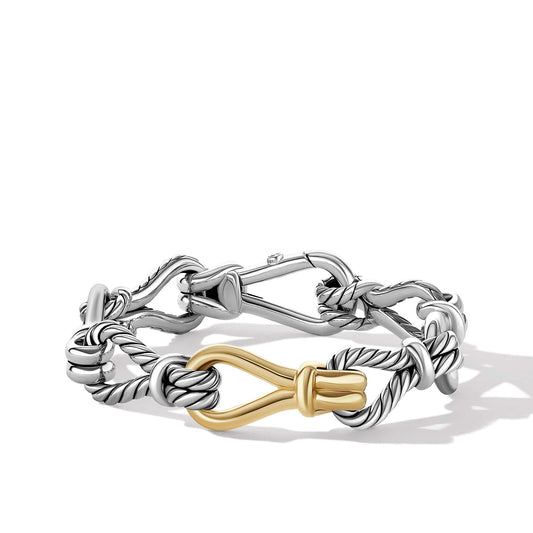 Thoroughbred Loop Chain Bracelet with 18K Yellow Gold - David Yurman- Diamond Cellar