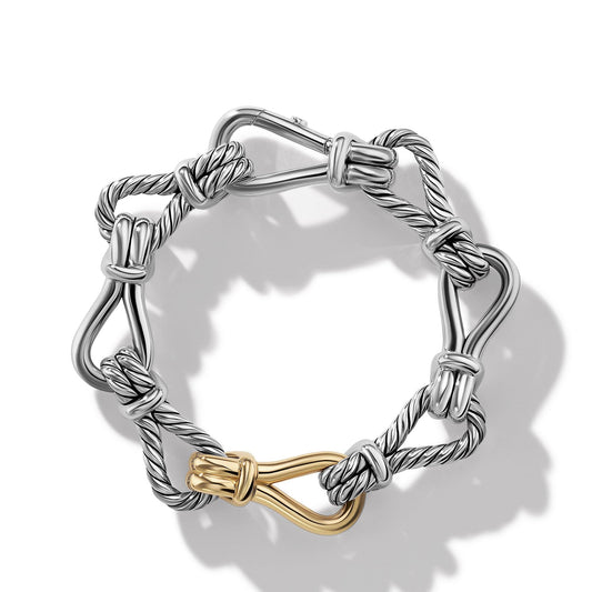 Thoroughbred Loop Chain Bracelet with 18K Yellow Gold - David Yurman- Diamond Cellar