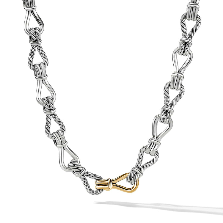 Thoroughbred Loop Chain Link Necklace with 18K Yellow Gold - David Yurman- Diamond Cellar