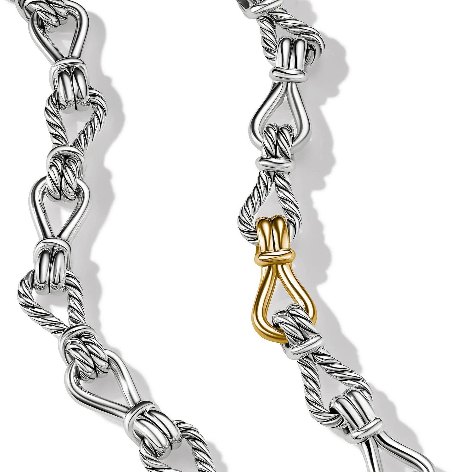 Thoroughbred Loop Chain Link Necklace with 18K Yellow Gold - David Yurman- Diamond Cellar
