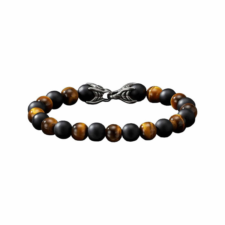 Tiger's Eye & Black Onyx Spiritual Beads Bracelet - David Yurman- Diamond Cellar