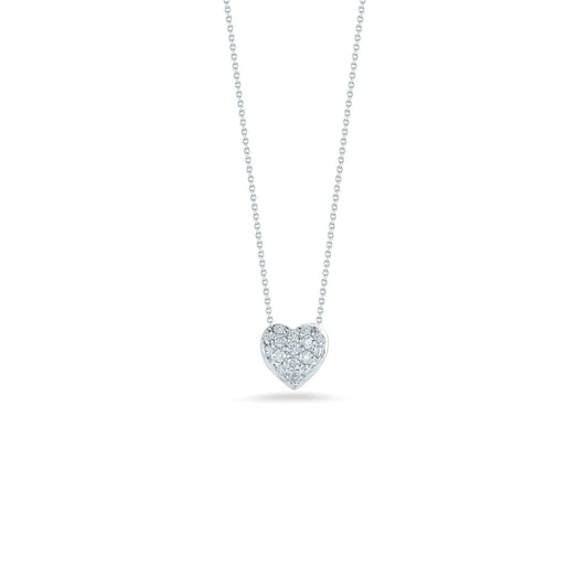 Tiny Treasures Diamond Puffed Heart Pendant - Roberto Coin- Diamond Cellar