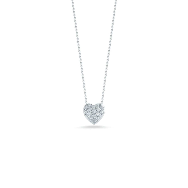 Tiny Treasures Diamond Puffed Heart Pendant - Roberto Coin- Diamond Cellar