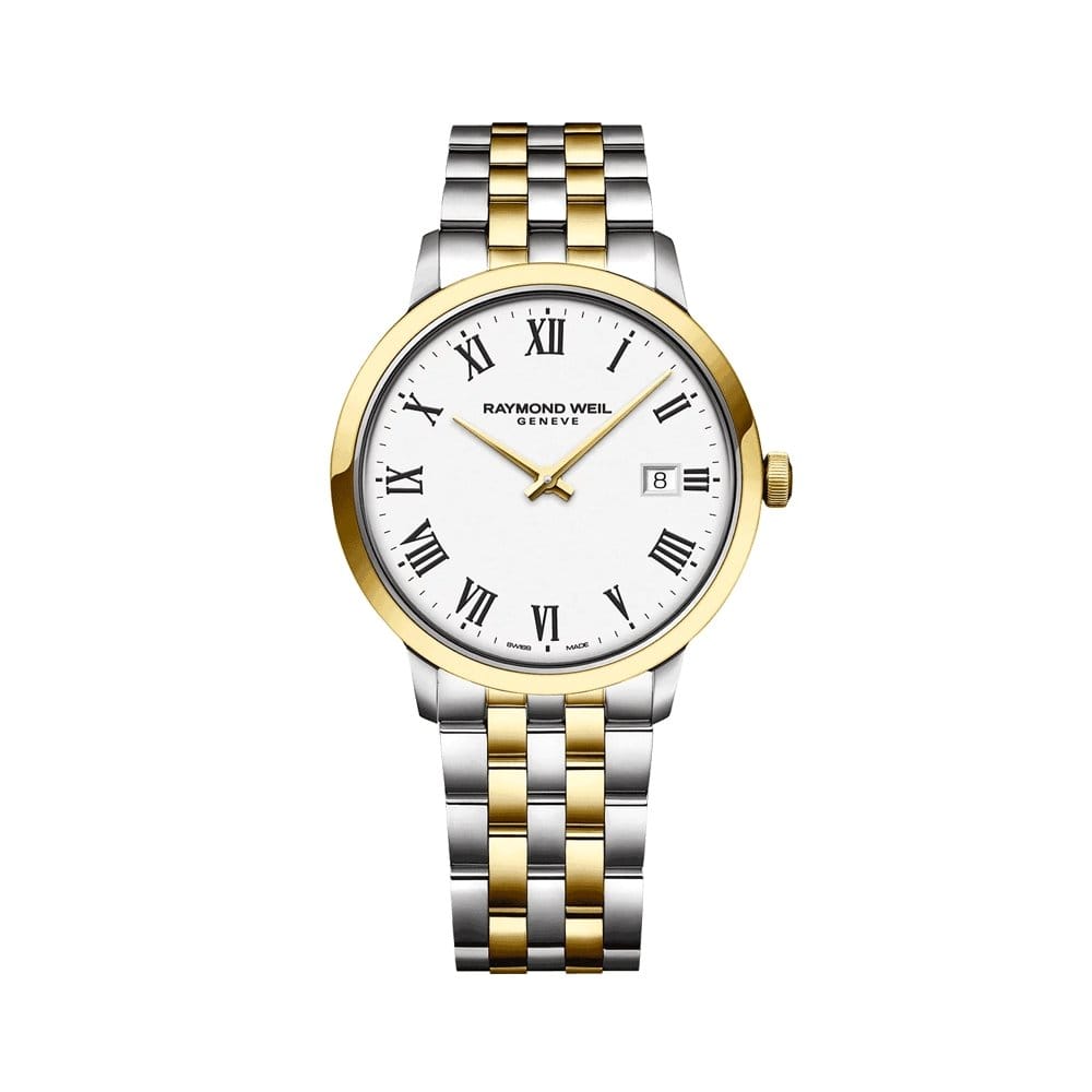 Toccata Classic Men's Two-tone White Dial Quartz Watch - Raymond Weil- Diamond Cellar