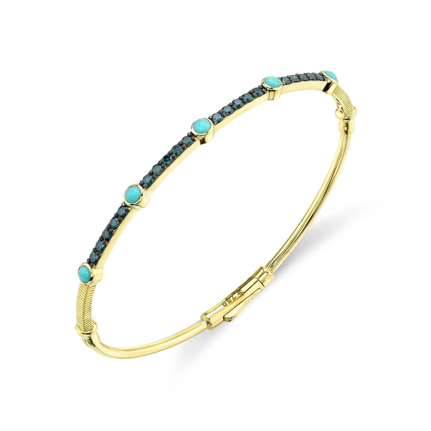 Turquoise & Blue Diamond Bracelet - Sloane Street- Diamond Cellar