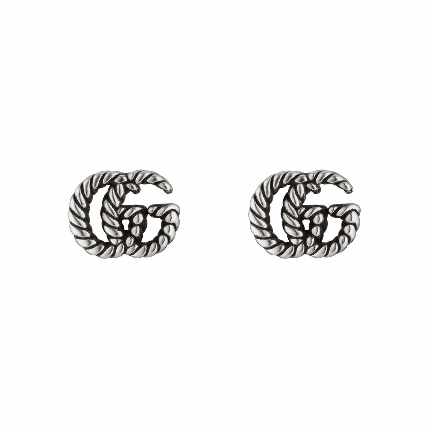 Twisted Torchon Double G Stud Earrings - Gucci- Diamond Cellar