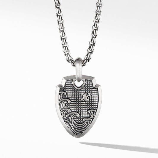 Waves Shield Pendant - David Yurman- Diamond Cellar