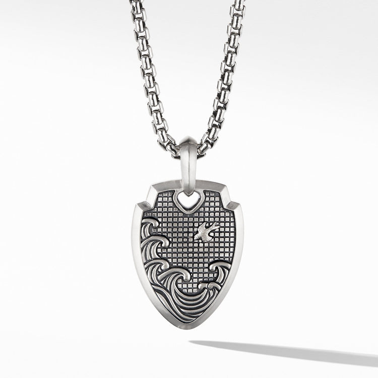 Waves Shield Pendant - David Yurman- Diamond Cellar