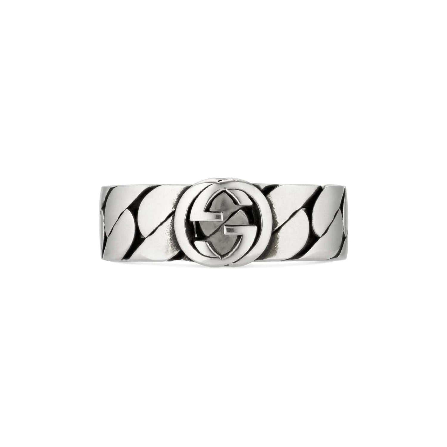 Wide Interlocking G Ring - Gucci- Diamond Cellar